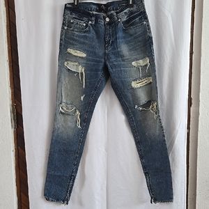 Pacsun Men's Distressed Blue Skinny Jeans Waist 30 x inseam 30